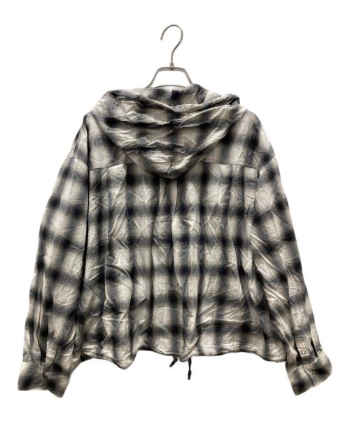 emmi（エミ）emmi (エミ) チェックフーディーシャツ ブラック サイズ:Freeの古着・服飾アイテム