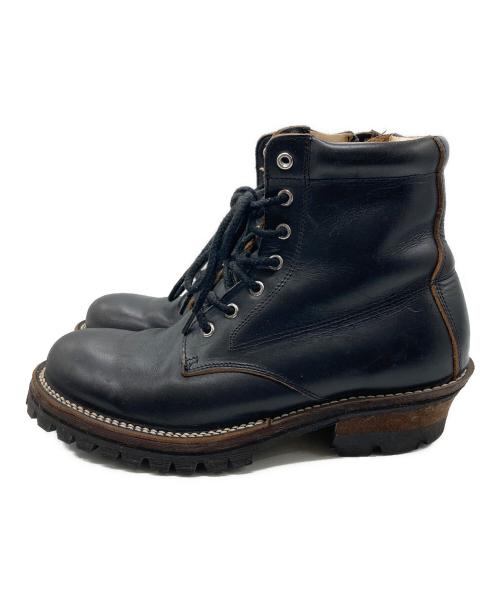 SLOW WEAR LION（スローウェアライオン）SLOW WEAR LION (スローウェアライオン) レースアップブーツ/ZIP MID BOOTS HORWEEN CHROMEXCEL Leather VIBRAM ブラック サイズ:6Eの古着・服飾アイテム