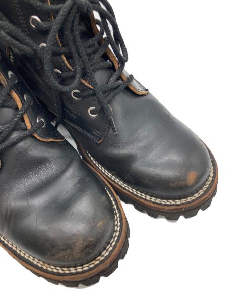 SLOW WEAR LION（スローウェアライオン）SLOW WEAR LION (スローウェアライオン) レースアップブーツ/ZIP MID BOOTS HORWEEN CHROMEXCEL Leather VIBRAM ブラック サイズ:6Eの古着・服飾アイテム