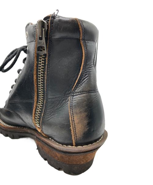 SLOW WEAR LION（スローウェアライオン）SLOW WEAR LION (スローウェアライオン) レースアップブーツ/ZIP MID BOOTS HORWEEN CHROMEXCEL Leather VIBRAM ブラック サイズ:6Eの古着・服飾アイテム