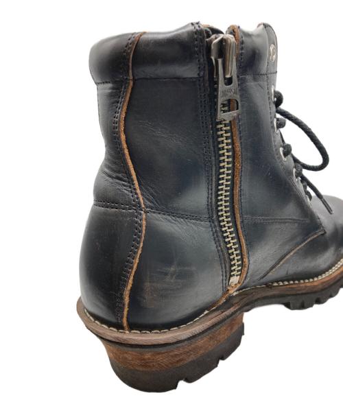 SLOW WEAR LION（スローウェアライオン）SLOW WEAR LION (スローウェアライオン) レースアップブーツ/ZIP MID BOOTS HORWEEN CHROMEXCEL Leather VIBRAM ブラック サイズ:6Eの古着・服飾アイテム