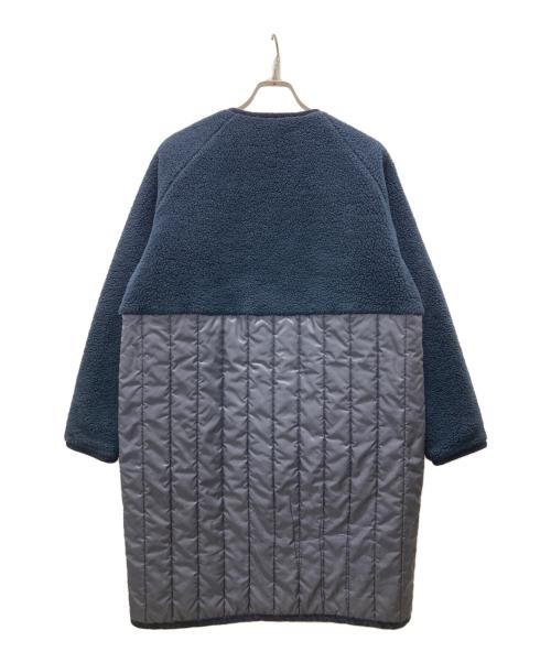 LAVENHAM（ラベンハム）LAVENHAM (ラベンハム) 切替ノーカラーコート SHERPA PALGRAVE ネイビー サイズ:38の古着・服飾アイテム