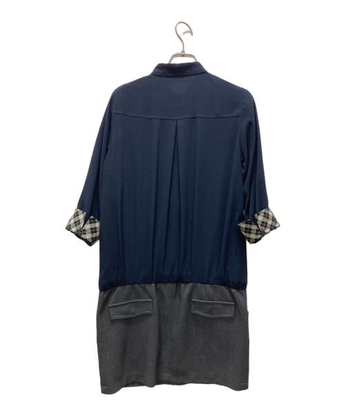 BURBERRY BLUE LABEL（バーバリー ブルー レーベル）BURBERRY BLUE LABEL (バーバリー ブルー レーベル) シャツワンピース ネイビー サイズ:38の古着・服飾アイテム