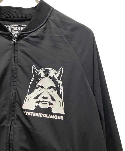 Hysteric Glamour（ヒステリックグラマー）Hysteric Glamour (ヒステリックグラマー) SEE NO EVIL シーノーイービルナイロンブルゾン/25SS ブラック サイズ:Lの古着・服飾アイテム