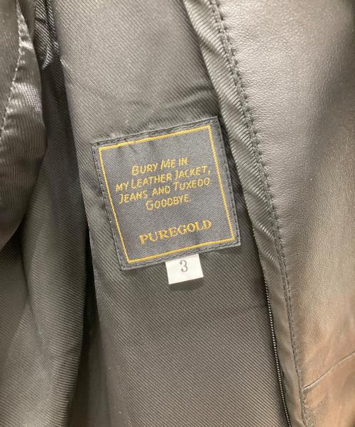 JOHNNY WOLF（ジョニーウルフ）johnny wolf (ジョニーウルフ) レザーコート ブラック サイズ:3の古着・服飾アイテム