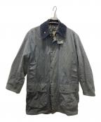 Barbourバブアー）の古着「BORDERオイルドコート」｜グレー