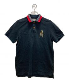 Vivienne Westwood man（ヴィヴィアン ウェストウッド マン）の古着「ラインオーブ刺繍ライトニング ポロシャツ」｜ブラック