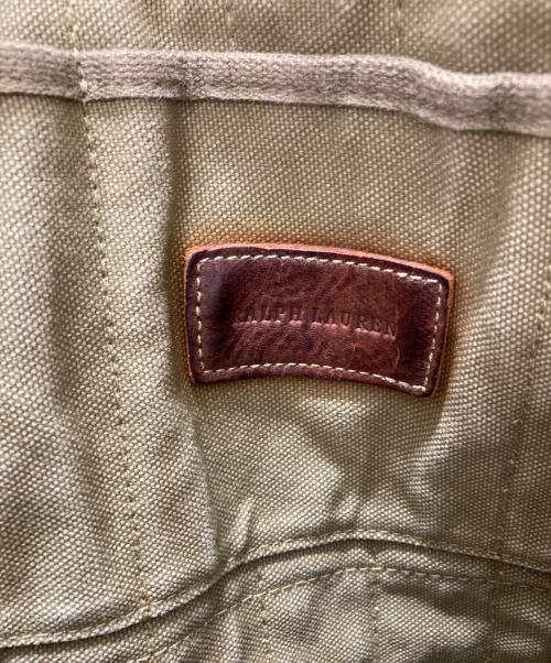 RALPH LAUREN（ラルフローレン）RALPH LAUREN (ラルフローレン) ミリタリーキャンバスショルダーバッグ カーキの古着・服飾アイテム