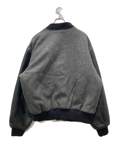 MV SPORT（エムブイスポーツ）MV SPORT (エムブイスポーツ) 90S 袖レザースタジャン グレー サイズ:Lの古着・服飾アイテム