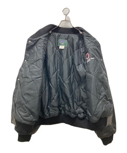 MV SPORT（エムブイスポーツ）MV SPORT (エムブイスポーツ) 90S 袖レザースタジャン グレー サイズ:Lの古着・服飾アイテム