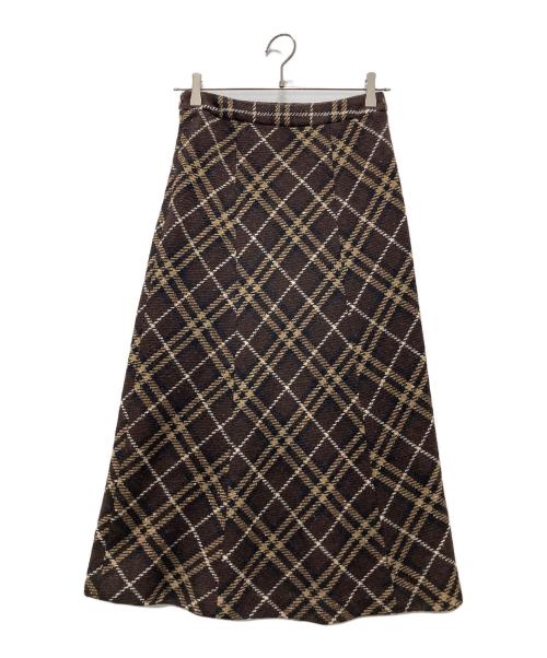 BURBERRY LONDON（バーバリーロンドン）BURBERRY LONDON (バーバリーロンドン) ロングウールスカート ブラウン サイズ:36の古着・服飾アイテム
