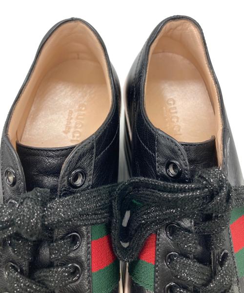 GUCCI（グッチ）GUCCI (グッチ) プラットフォームスニーカー ブラック サイズ:35の古着・服飾アイテム