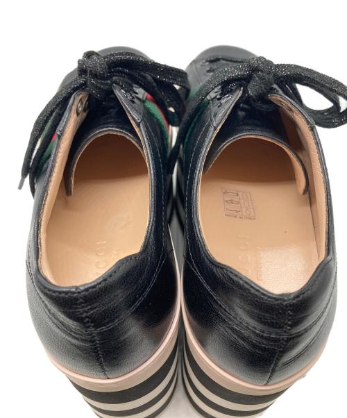 GUCCI（グッチ）GUCCI (グッチ) プラットフォームスニーカー ブラック サイズ:35の古着・服飾アイテム