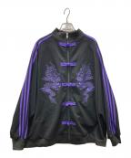Candy Stripper×LISAキャンディーストリッパー×リサ）の古着「チャイナトラックジャケット/DRAGON TRACK JACKET」｜ブラック