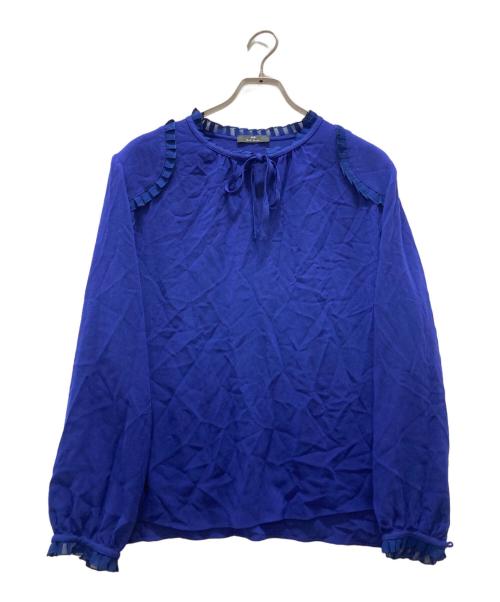 PS Paul Smith（ＰＳポールスミス）PS Paul Smith (ＰＳポールスミス) ボウタイブラウス ネイビー サイズ:46の古着・服飾アイテム