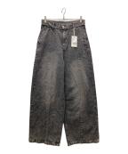 LILLリル）の古着「12oz ルーズシルエットシームデニムパンツ」｜ブラック