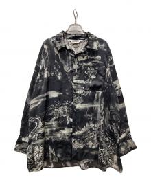 &ellecy（アンドエルシー）の古着「水墨画 柄シャツ」｜ブラック