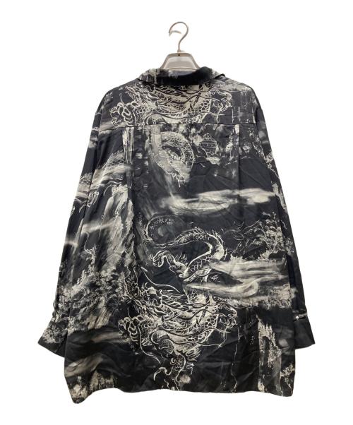 &ellecy（アンドエルシー）&ELLECY (アンドエルシー) 水墨画 柄シャツ ブラック サイズ:Mの古着・服飾アイテム