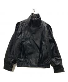 ZARA（ザラ）の古着「フェイクレザーバイカージャケット」｜ブラック