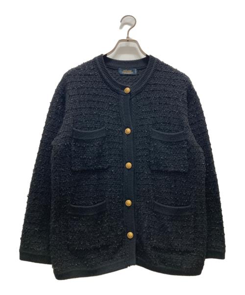 JOURNAL STANDARD relume（ジャーナルスタンダード レリューム）JOURNAL STANDARD relume (ジャーナルスタンダード レリューム) ツイードカーディガンジャケット ブラック サイズ:Fの古着・服飾アイテム