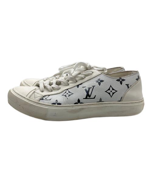 LOUIS VUITTON（ルイ ヴィトン）LOUIS VUITTON (ルイ ヴィトン) タトゥーライン モノグラム レザー スニーカー ホワイト サイズ:5　1/2の古着・服飾アイテム