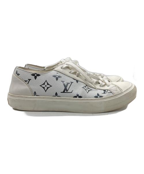 LOUIS VUITTON（ルイ ヴィトン）LOUIS VUITTON (ルイ ヴィトン) タトゥーライン モノグラム レザー スニーカー ホワイト サイズ:5　1/2の古着・服飾アイテム