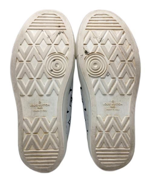 LOUIS VUITTON（ルイ ヴィトン）LOUIS VUITTON (ルイ ヴィトン) タトゥーライン モノグラム レザー スニーカー ホワイト サイズ:5　1/2の古着・服飾アイテム