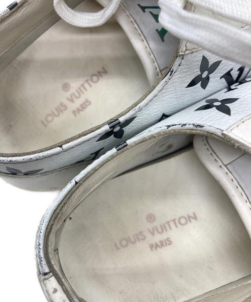 LOUIS VUITTON（ルイ ヴィトン）LOUIS VUITTON (ルイ ヴィトン) タトゥーライン モノグラム レザー スニーカー ホワイト サイズ:5　1/2の古着・服飾アイテム