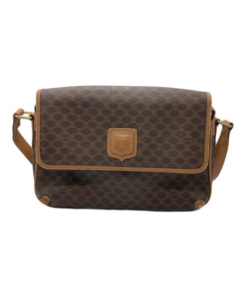 CELINE（セリーヌ）CELINE (セリーヌ) マカダムショルダーバッグ ブラウンの古着・服飾アイテム