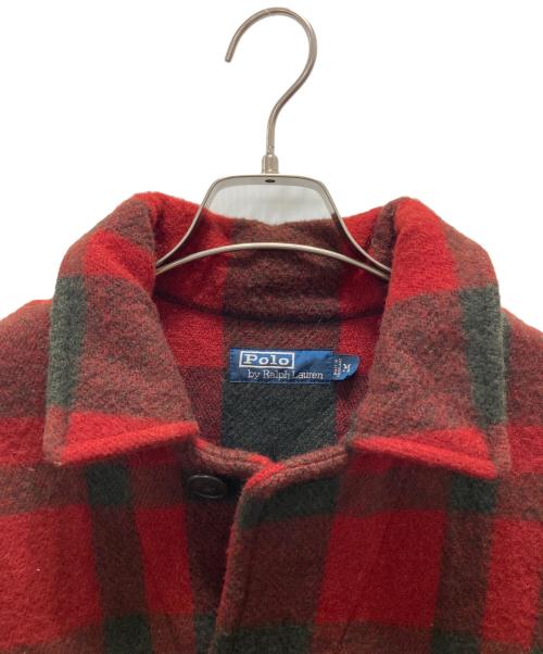 POLO RALPH LAUREN（ポロ・ラルフローレン）POLO RALPH LAUREN (ポロ・ラルフローレン) バッファローチェック マッキーノジャケット レッド サイズ:Mの古着・服飾アイテム