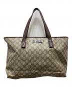 GUCCIグッチ）の古着「GGスプリーム トートバッグ」｜ベージュ