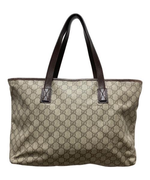 GUCCI（グッチ）GUCCI (グッチ) GGスプリーム トートバッグ ベージュの古着・服飾アイテム