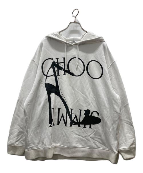 JIMMY CHOO（ジミーチュウ）JIMMY CHOO (ジミーチュウ) オーバーサイズパーカー ホワイト サイズ:Lの古着・服飾アイテム