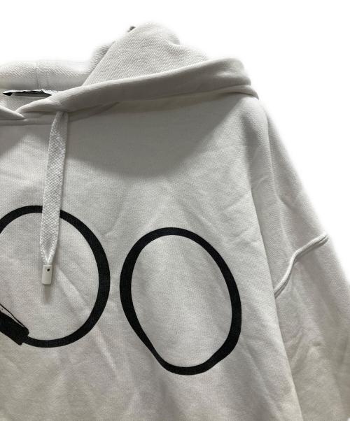 JIMMY CHOO（ジミーチュウ）JIMMY CHOO (ジミーチュウ) オーバーサイズパーカー ホワイト サイズ:Lの古着・服飾アイテム