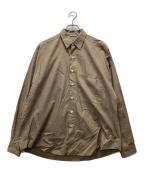 AURALEEオーラリー）の古着「WASHED FINX TWILL BIG SHIRTSシャツ」｜ベージュ