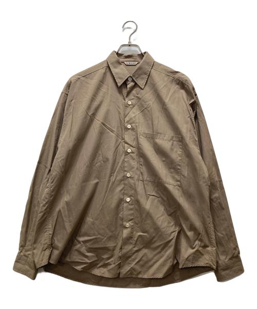 AURALEE（オーラリー）AURALEE (オーラリー) WASHED FINX TWILL BIG SHIRTSシャツ ベージュ サイズ:4の古着・服飾アイテム
