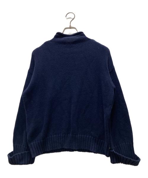 POLO RALPH LAUREN（ポロ・ラルフローレン）POLO RALPH LAUREN (ポロ・ラルフローレン) 刺繍ハイネックニット ネイビー サイズ:SPの古着・服飾アイテム