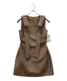 THE TOE（ザ・トゥー）の古着「Veere Ribbon Dress」｜ブラウン