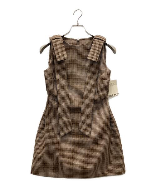 THE TOE（ザ・トゥー）THE TOE (ザ・トゥー) Veere Ribbon Dress ブラウン サイズ:XS 未使用品の古着・服飾アイテム