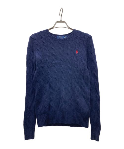 POLO RALPH LAUREN（ポロ・ラルフローレン）POLO RALPH LAUREN (ポロ・ラルフローレン) ケーブルニット ネイビー サイズ:XSの古着・服飾アイテム