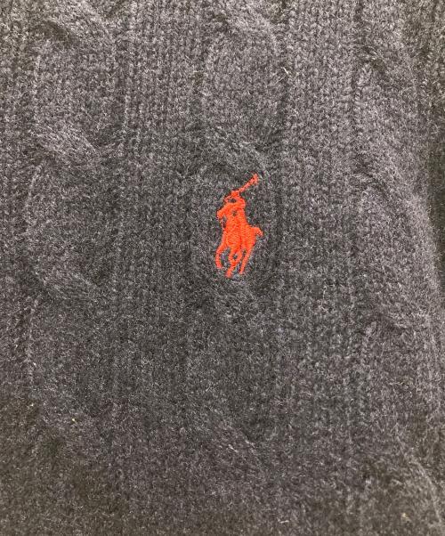 POLO RALPH LAUREN（ポロ・ラルフローレン）POLO RALPH LAUREN (ポロ・ラルフローレン) ケーブルニット ネイビー サイズ:XSの古着・服飾アイテム