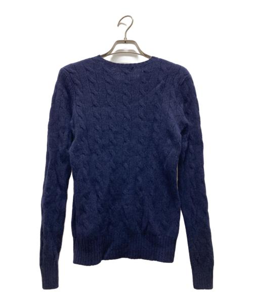 POLO RALPH LAUREN（ポロ・ラルフローレン）POLO RALPH LAUREN (ポロ・ラルフローレン) ケーブルニット ネイビー サイズ:XSの古着・服飾アイテム