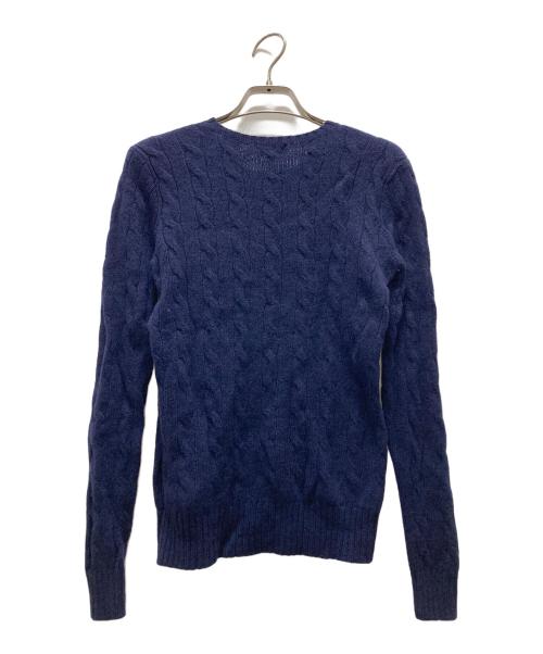 POLO RALPH LAUREN（ポロ・ラルフローレン）POLO RALPH LAUREN (ポロ・ラルフローレン) ケーブルニット ネイビー サイズ:XSの古着・服飾アイテム