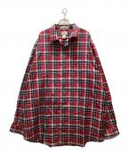 L.L.Beanエルエルビーン）の古着「ロング丈チェックシャツ」｜レッド
