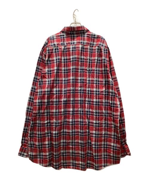 L.L.Bean（エルエルビーン）L.L.Bean (エルエルビーン) ロング丈チェックシャツ レッド サイズ:XXLの古着・服飾アイテム