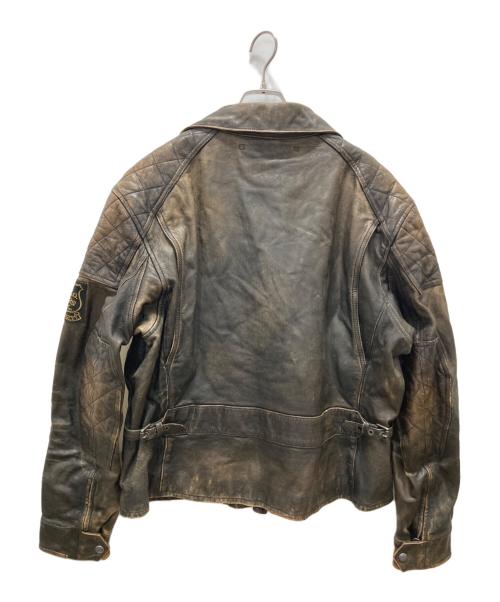 POLO RALPH LAUREN（ポロ・ラルフローレン）POLO RALPH LAUREN (ポロ・ラルフローレン) LEATHER MOTORCYCLE JACKET ブラウン サイズ:XLの古着・服飾アイテム