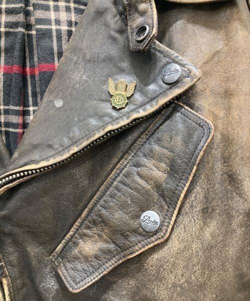 POLO RALPH LAUREN（ポロ・ラルフローレン）POLO RALPH LAUREN (ポロ・ラルフローレン) LEATHER MOTORCYCLE JACKET ブラウン サイズ:XLの古着・服飾アイテム