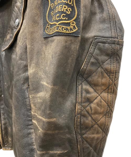 POLO RALPH LAUREN（ポロ・ラルフローレン）POLO RALPH LAUREN (ポロ・ラルフローレン) LEATHER MOTORCYCLE JACKET ブラウン サイズ:XLの古着・服飾アイテム