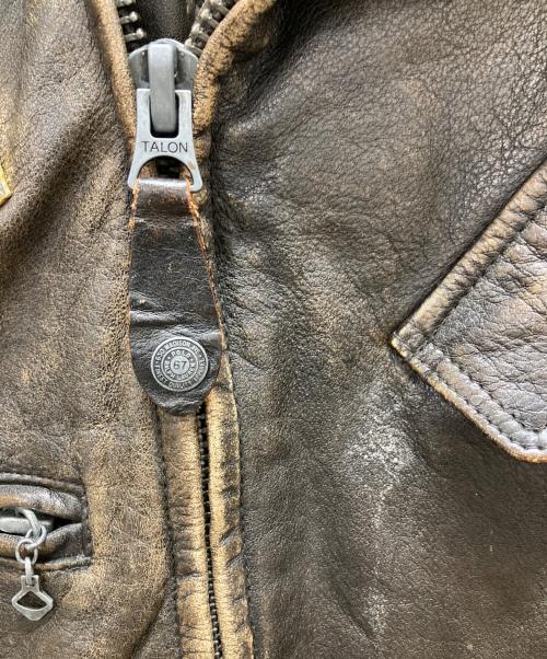 POLO RALPH LAUREN（ポロ・ラルフローレン）POLO RALPH LAUREN (ポロ・ラルフローレン) LEATHER MOTORCYCLE JACKET ブラウン サイズ:XLの古着・服飾アイテム