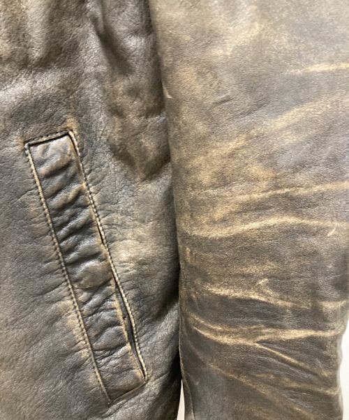 POLO RALPH LAUREN（ポロ・ラルフローレン）POLO RALPH LAUREN (ポロ・ラルフローレン) LEATHER MOTORCYCLE JACKET ブラウン サイズ:XLの古着・服飾アイテム
